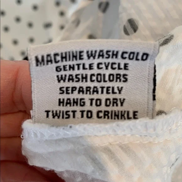 Tulip Sundress White with Black Polka Dots Large - Picture 4 of 6